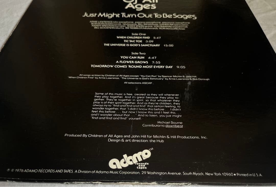 【レア】　CHILDREN OF ALL AGES adamo JAZZ