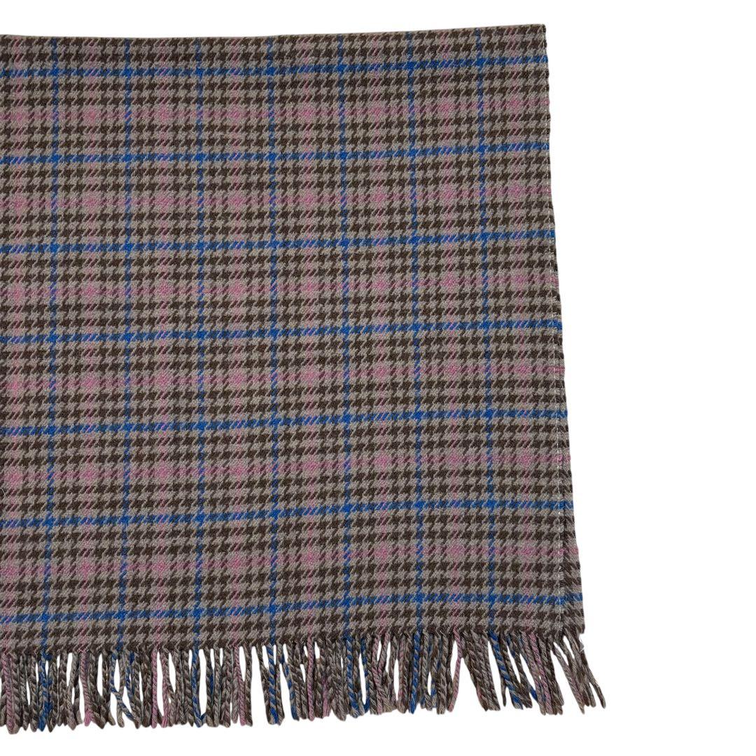 BURBERRY バーバリー ブランケット 毛 ベージュ チェック柄 フリンジ