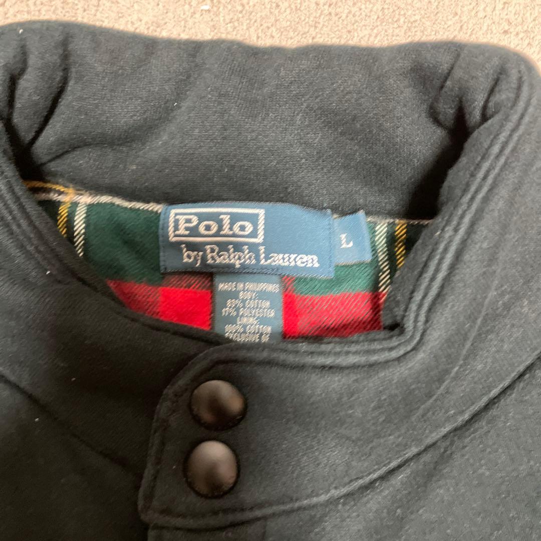 90sPolo by Ralph Lauren ブラックダウンベスト L