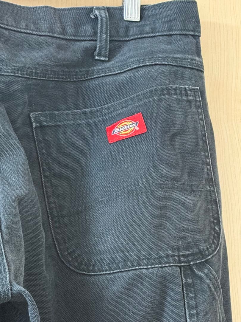 Dickies ワークパンツ ブラック ダック生地 フェード ペインターパンツ