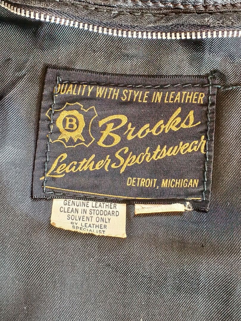 ヴィンテージ【BROOKS】ライダースジャケット　36　ライナー付　60s