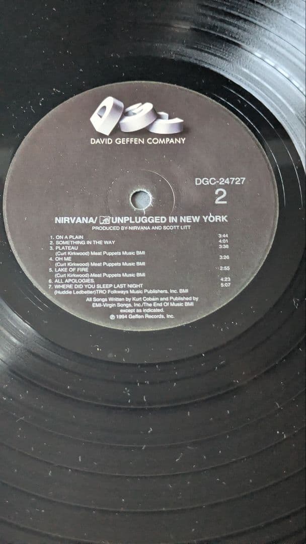 【希少US盤】Nirvana MTV Unplugged LPレコード