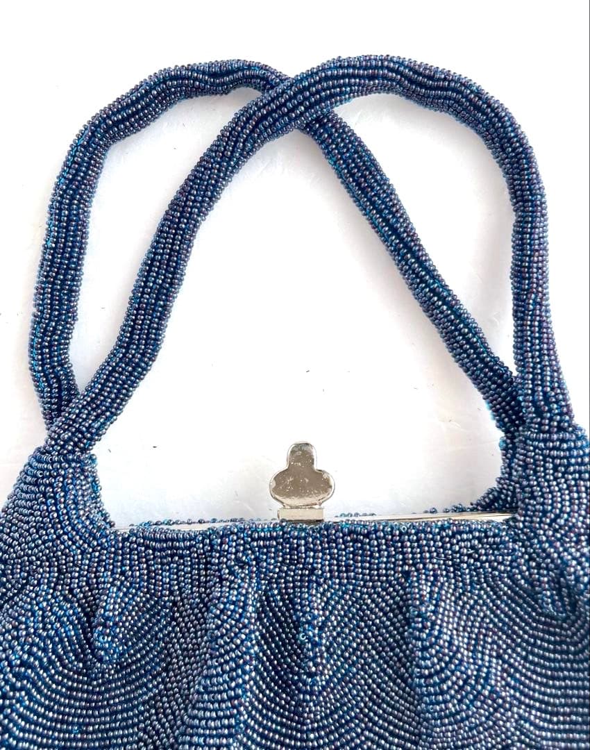 碧の煌めき ビーズ刺繍 ビーズバック 丁寧な手仕事 クラシカルスタイル 和装洋装