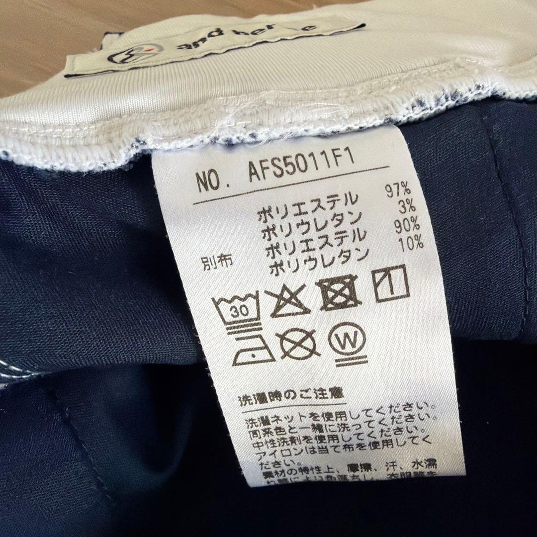 美品and per se ドット柄 ゴルフパンツS
