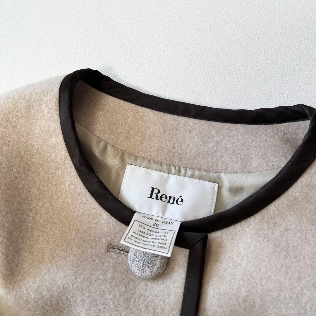 ▼極美品✨ルネ rene マンスリー掲載 ケープコート マント ポンチョ 日本製
