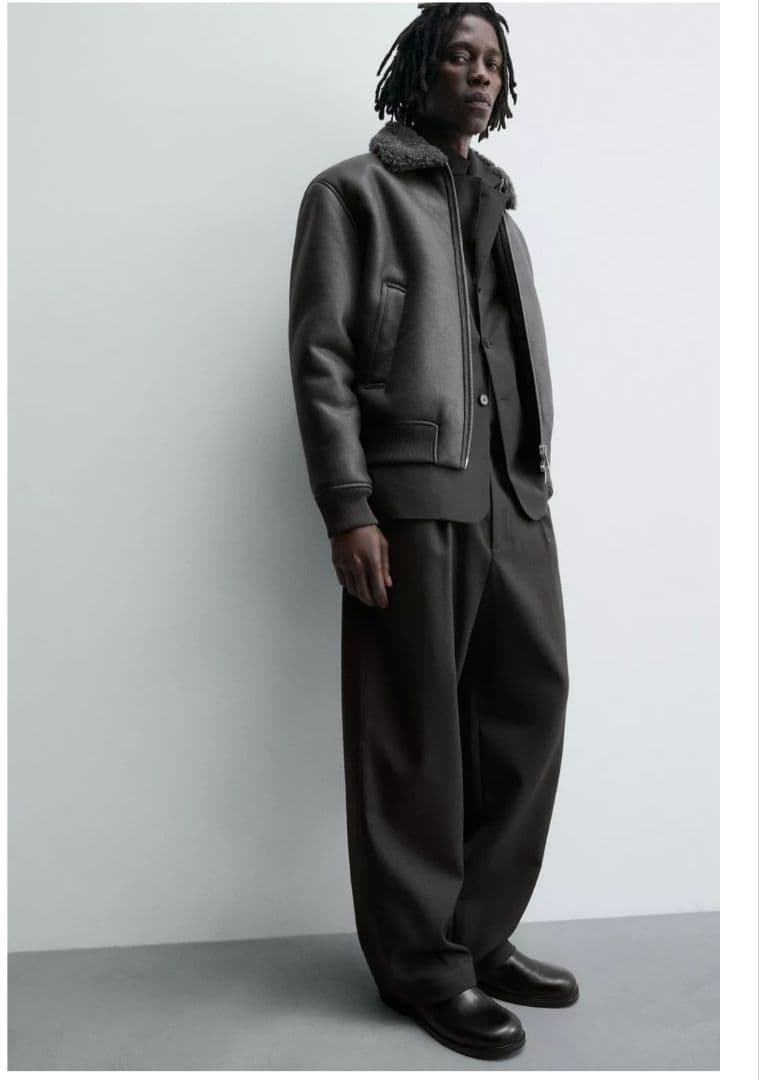ZARA ダブルフェイス フェイクレザージャケット