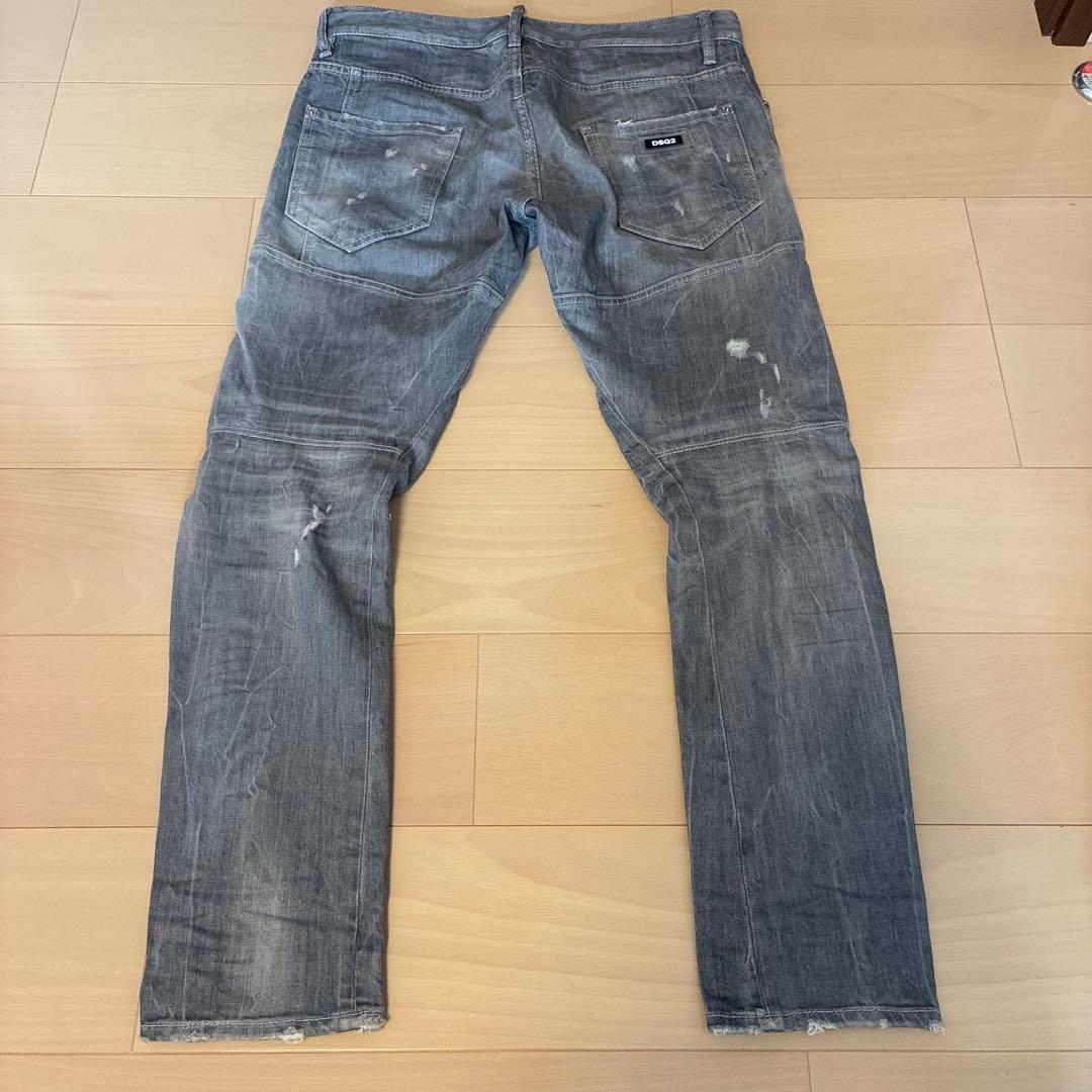 ディースクエアード美品グレーデニムTidy Biker Jeanスリム