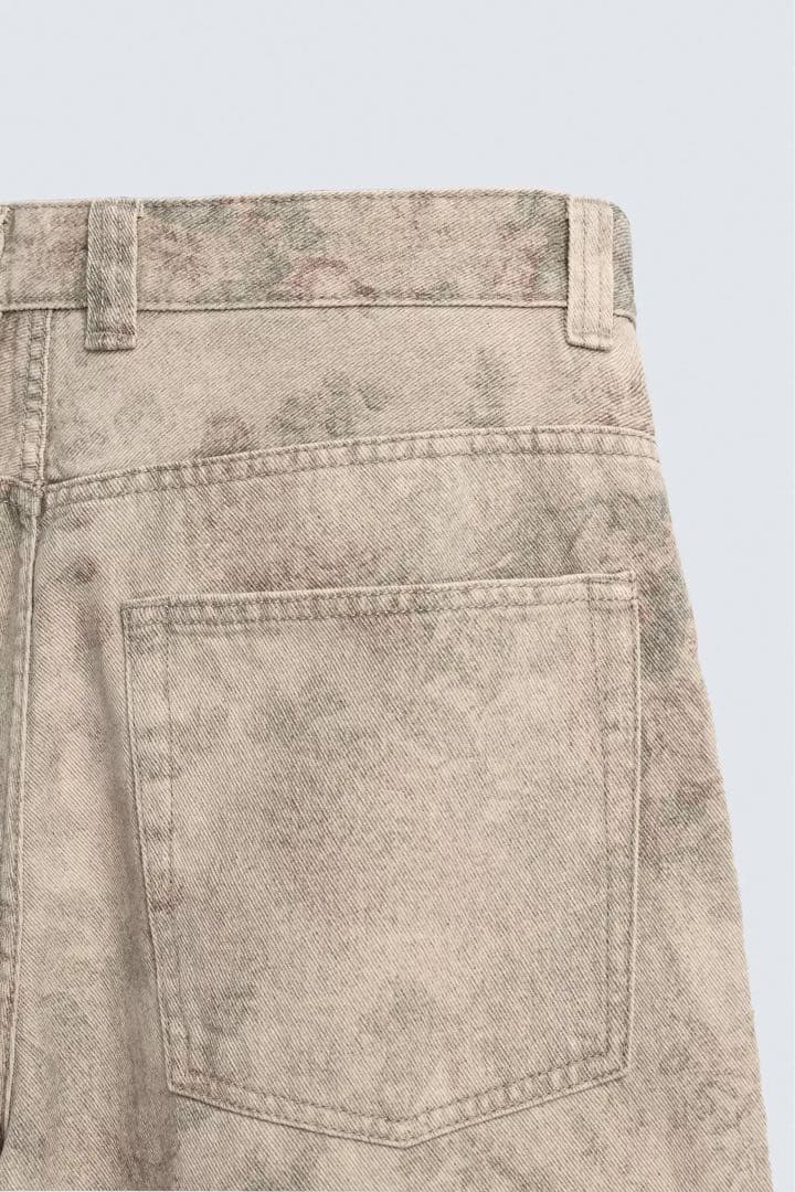 ZARA ザラ バルーンフィットアブストラクトプリントパンツ EU36 jp29