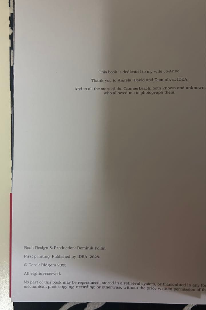 Derek Ridgers, Cannes, デレク・リジャース,ed.500