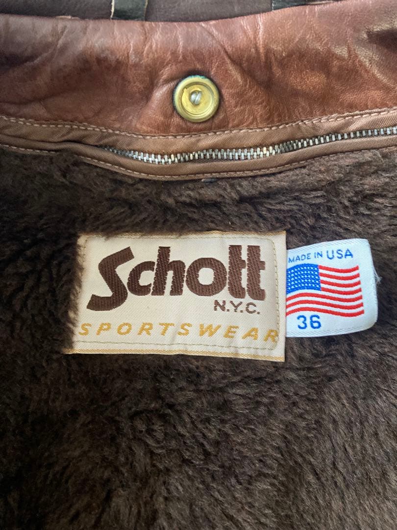 Schott USA 184SM ボア レザージャケット ヴィンテージ