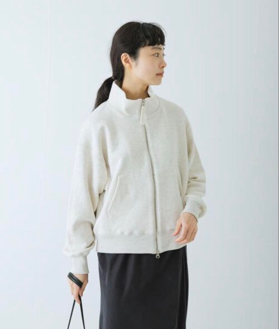 新品 かぐれ コットンスウェットスタンドジップ