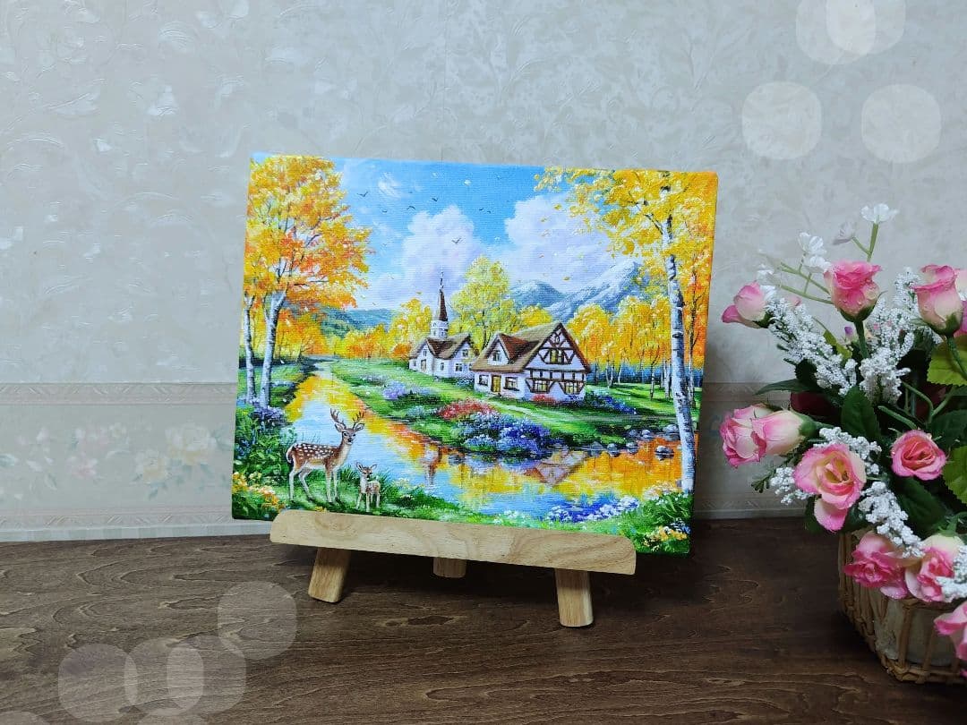 a*k様 【秋の到来】アクリル画 F3 風景画 絵画