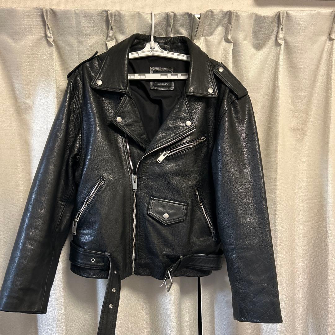 専用　ZARA ザラ 水牛革 シボ革 リアルレザーライダースジャケット
