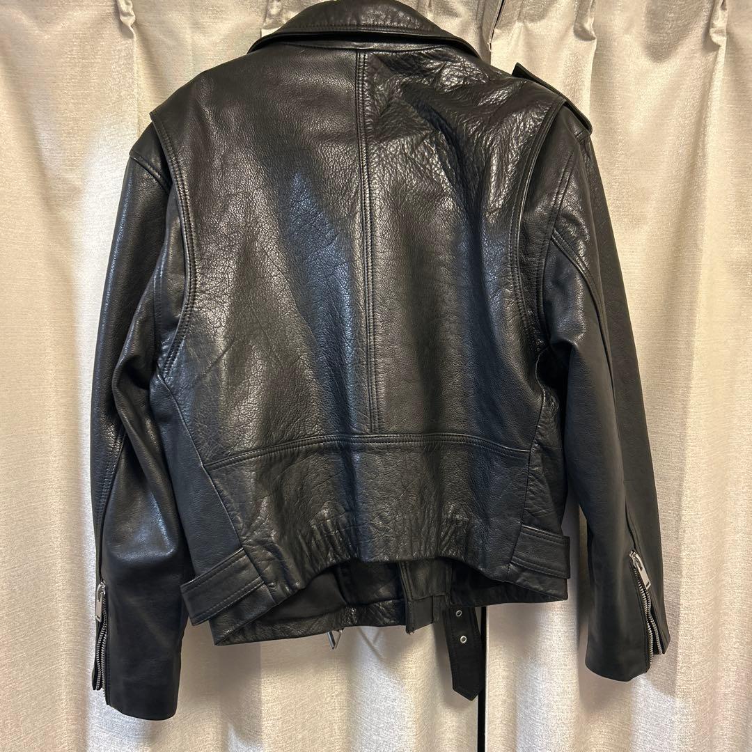 専用　ZARA ザラ 水牛革 シボ革 リアルレザーライダースジャケット