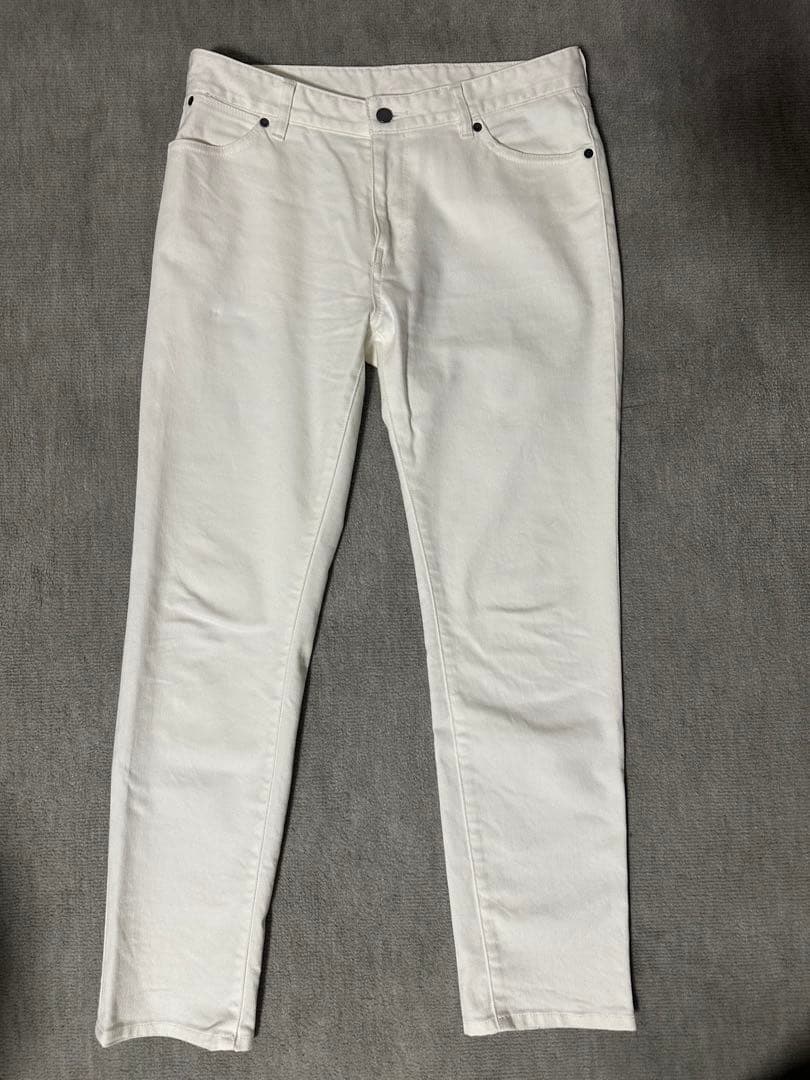 【極美品】AOURE ホワイトデニムパンツ Ｌ