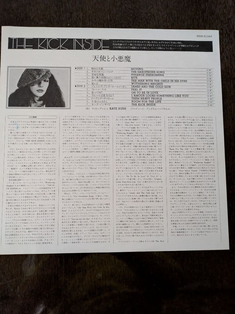 【帯付】KATE BUSH / THE KICK IN SIDE　国内版