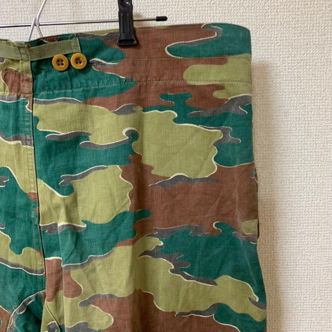 【実物】ベルギー軍　カーゴパンツ　ジグソーカモ　５０年代