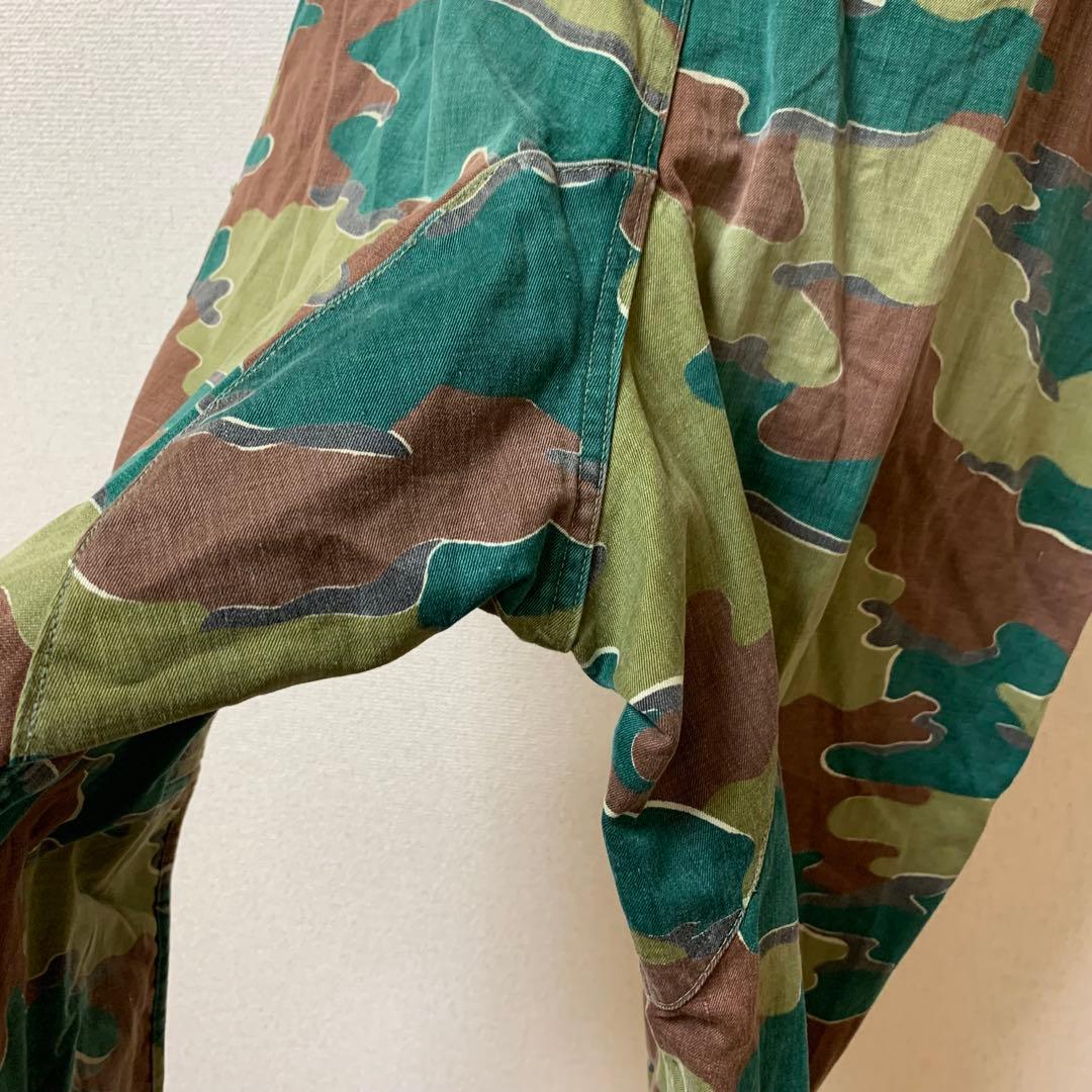 【実物】ベルギー軍　カーゴパンツ　ジグソーカモ　５０年代
