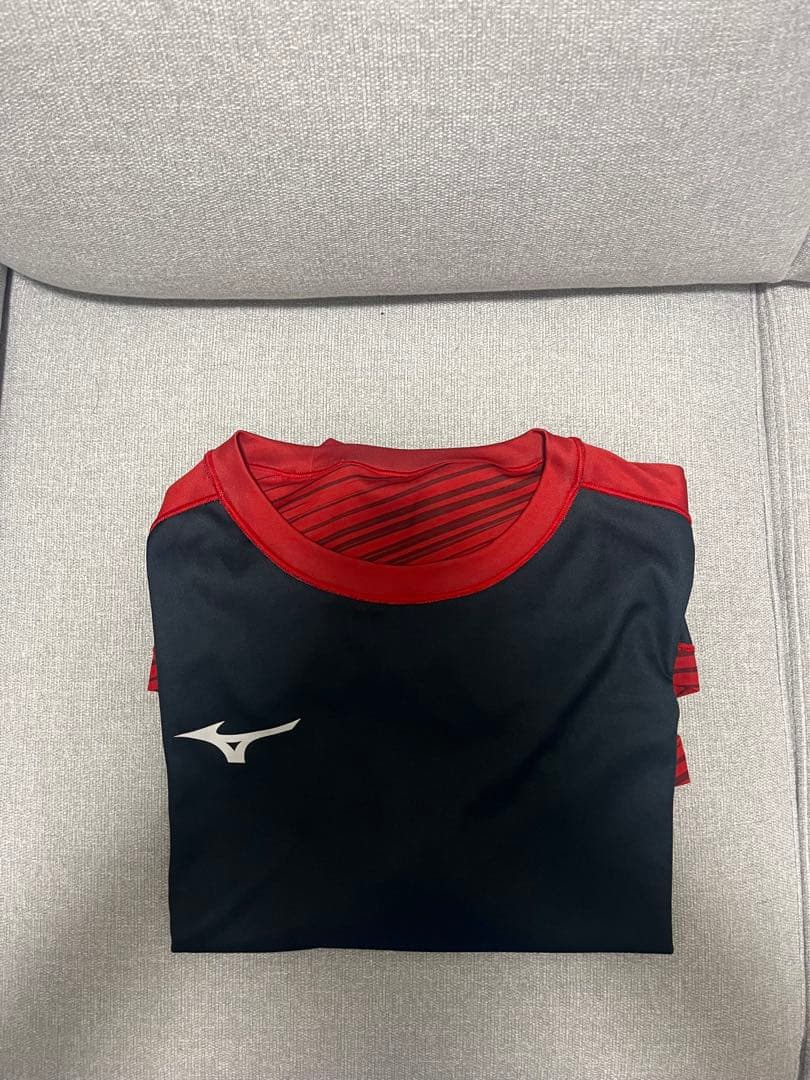 Mizuno シャツセット ホワイト ネイビー レッド