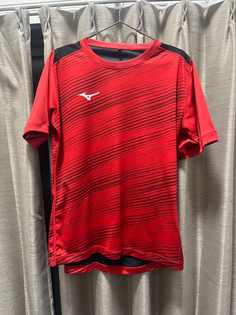 Mizuno シャツセット ホワイト ネイビー レッド