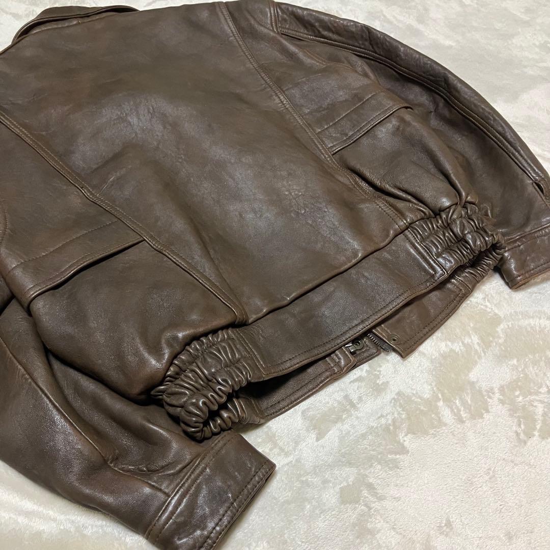 90s Wind Armor フライトレザー ジャケット　旧車　裏地