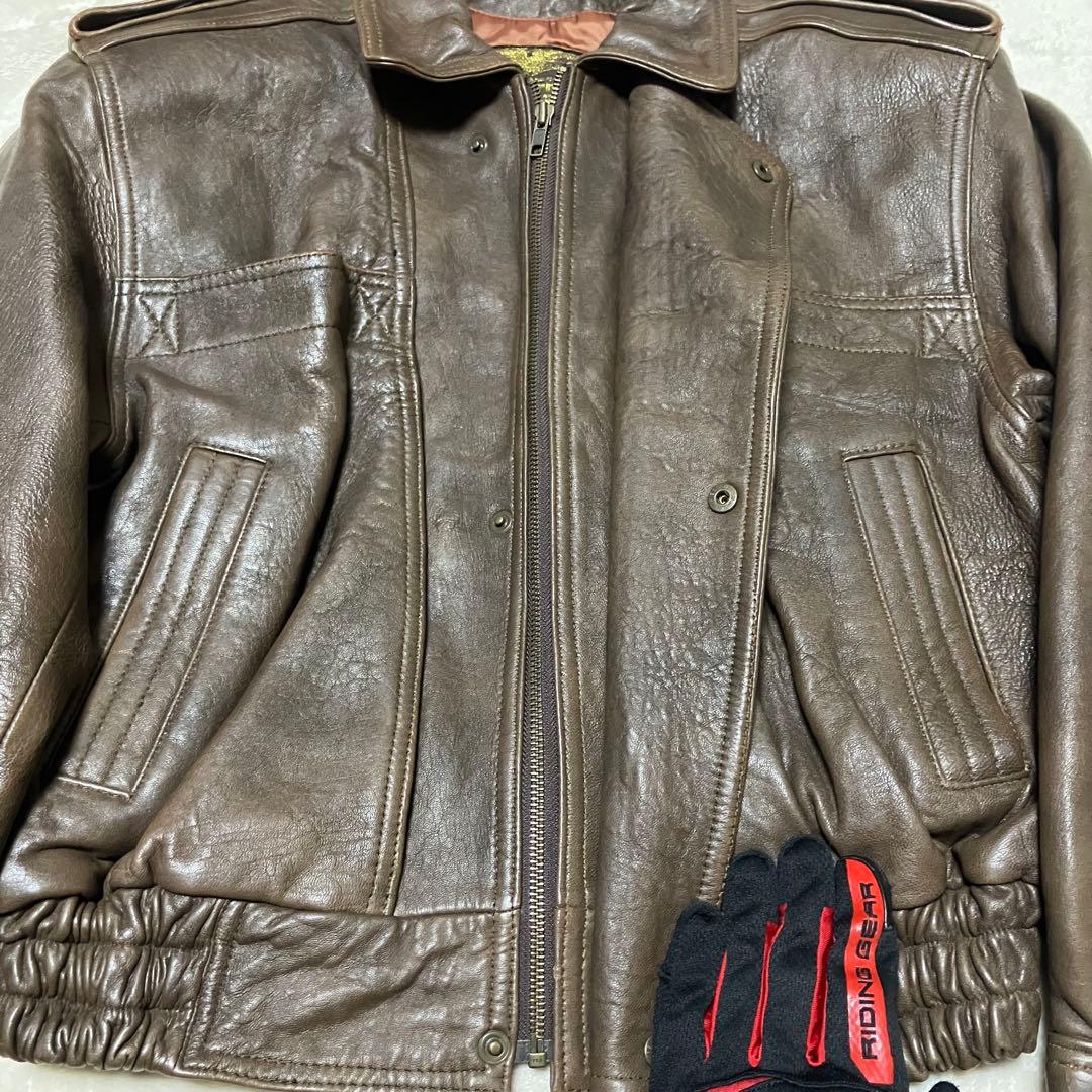 90s Wind Armor フライトレザー ジャケット　旧車　裏地