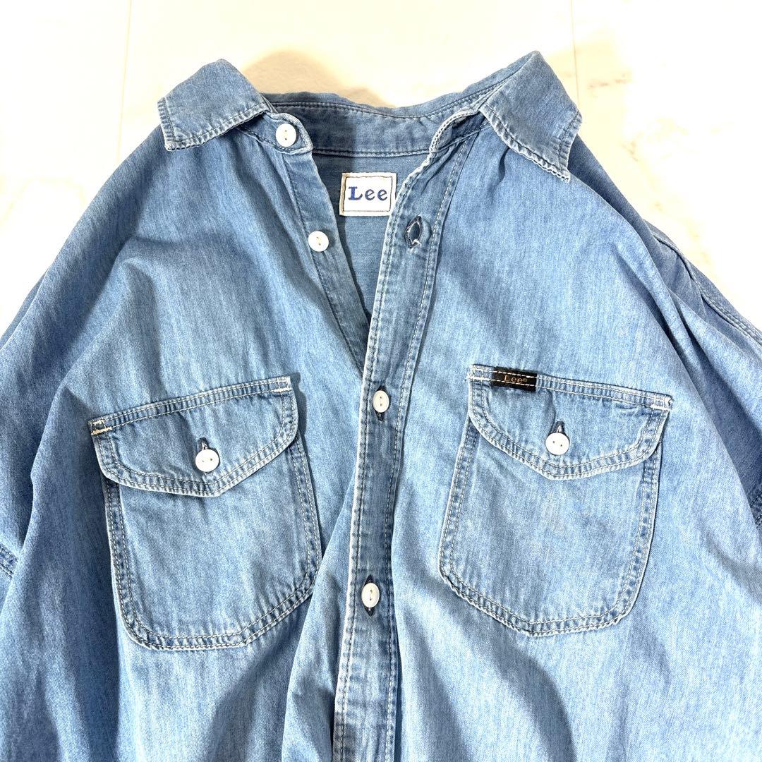 Lee オーバーシルエットデニムシャツ　ゆったり　長袖　ルーズシルエット