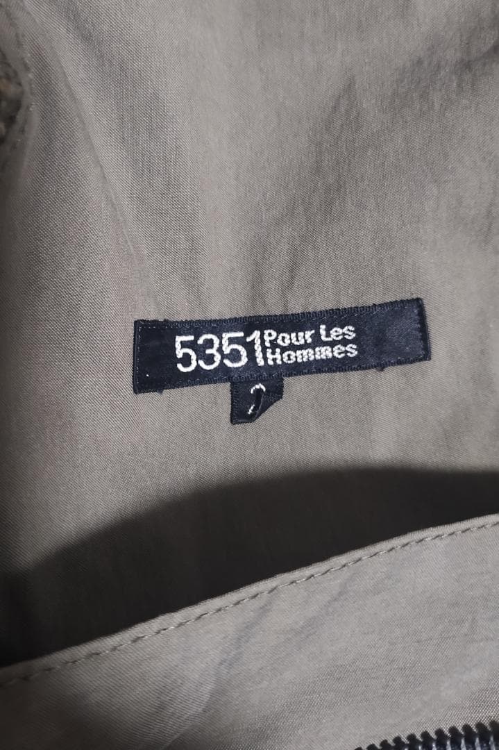 ■プールオム 5351PourLesHommes ブーツカットカーゴパンツカーキ