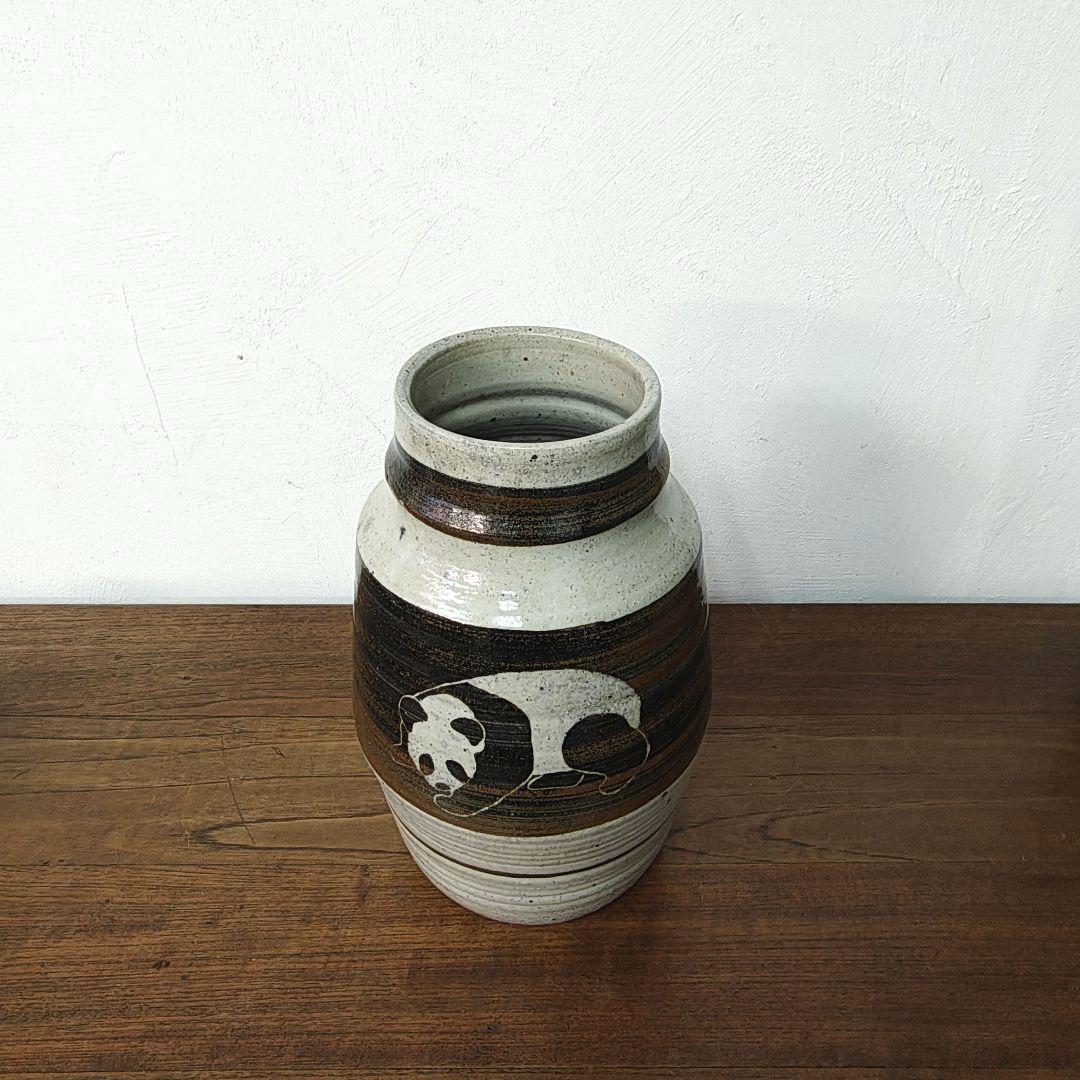 Panda パンダ 陶器 フラワーベース 花瓶