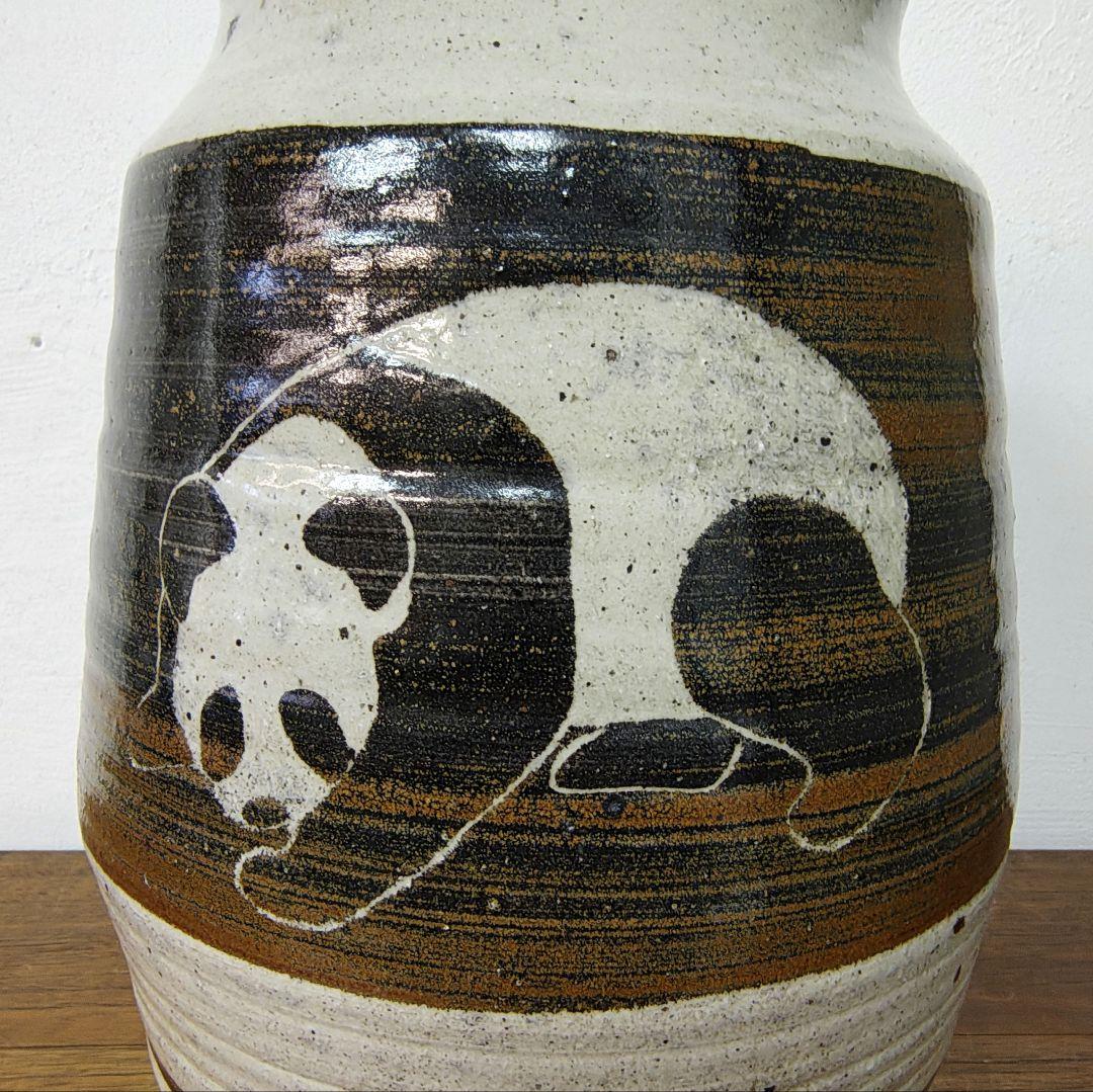 Panda パンダ 陶器 フラワーベース 花瓶
