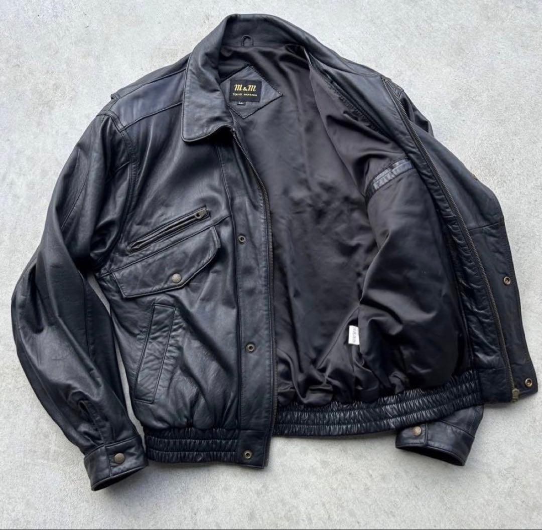 90s 本革 レザージャケット A-2 G-1 ラムレザー ボンバージャケット