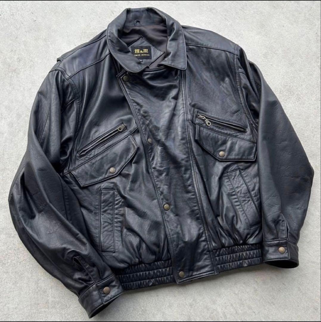 90s 本革 レザージャケット A-2 G-1 ラムレザー ボンバージャケット