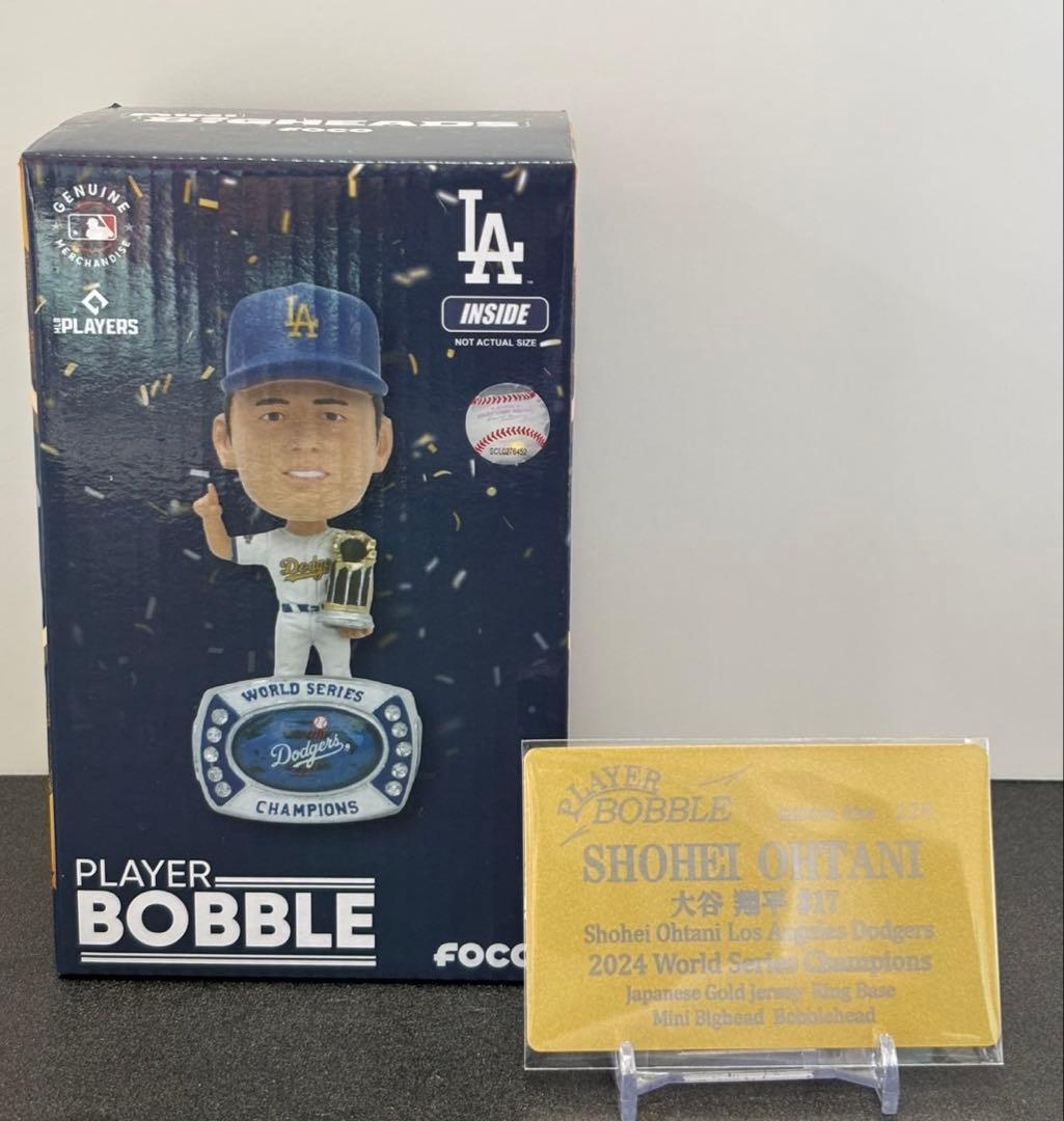 【大谷翔平】ワールドシリーズチャンピオン ゴールドジャージミニボブルヘッド 新品