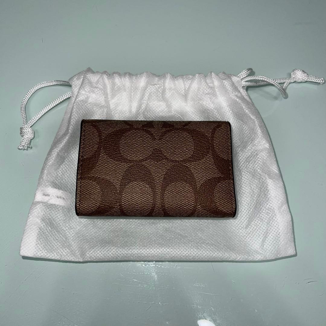 COACH ブラウンレザー キーケース