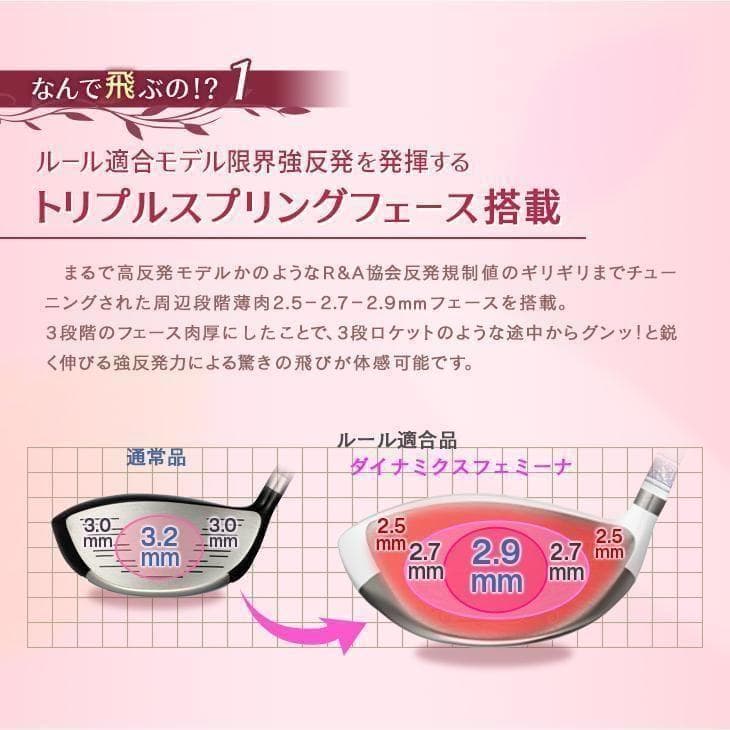 新品ルール適合 ダイナミクス フェミーナ 軽量プレミアライトレディシャフト
