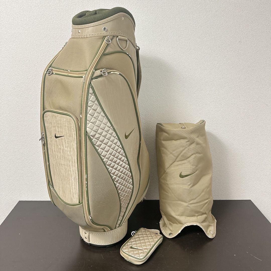 NIKE GOLF 希少キルティング キャディバッグ 5分割 ベージュ×カーキ