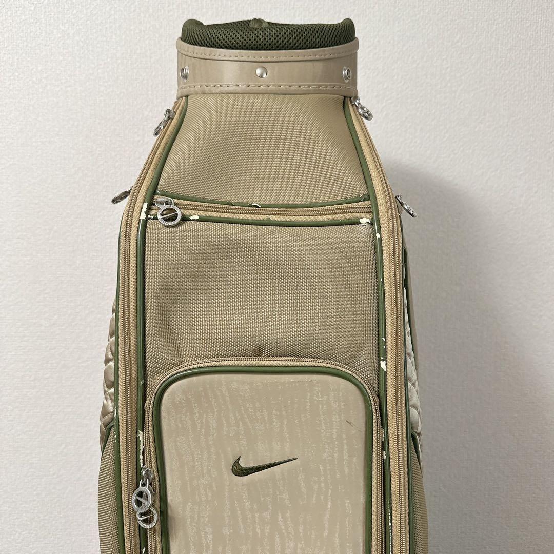 NIKE GOLF 希少キルティング キャディバッグ 5分割 ベージュ×カーキ