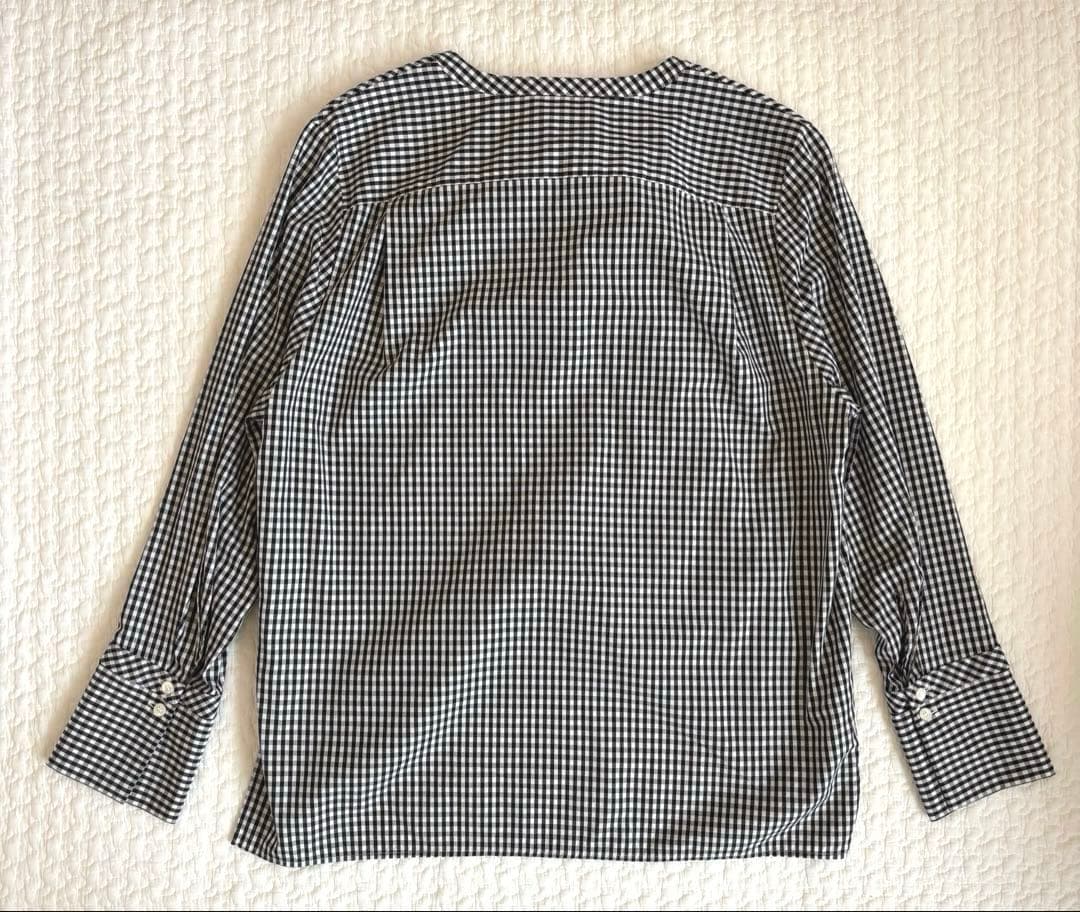 【美品】Ballsey :ギンガムチェック リボン ブラウス
