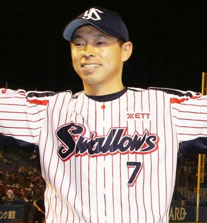 【当時物】ヤクルト　スワローズ　田中　ホーム　ユニフォーム　ゼット　フリー