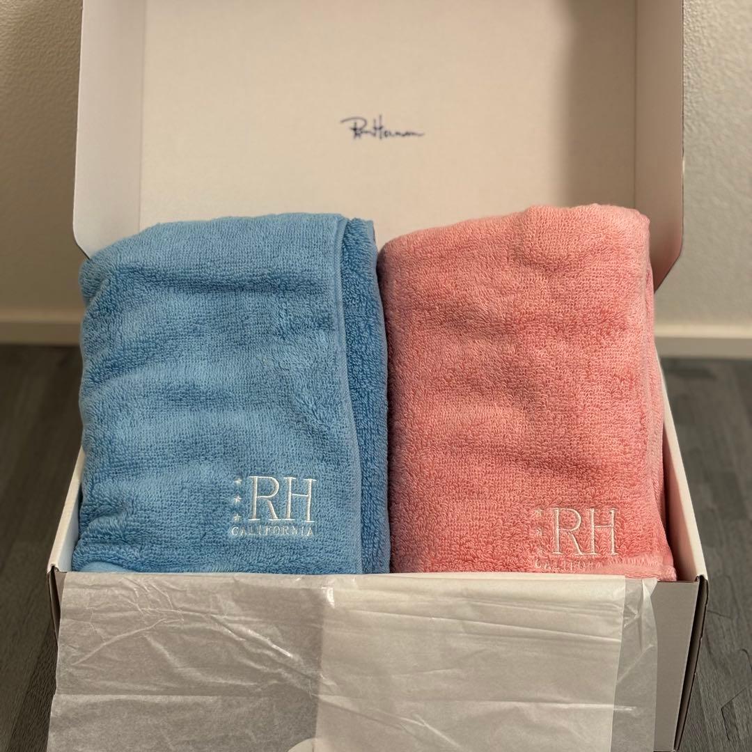RH CALIFORNIA バスタオルセット 青 ピンクロンハーマン　②枚