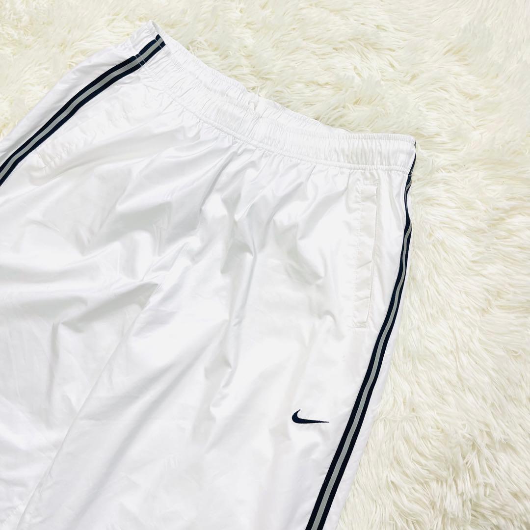 NIKE ナイロンパンツ ホワイト Y2K 00s 90s シャカシャカ
