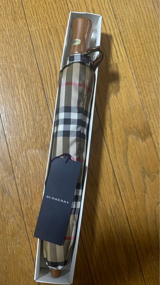 美品　BURBERRY チェック柄 折りたたみ傘