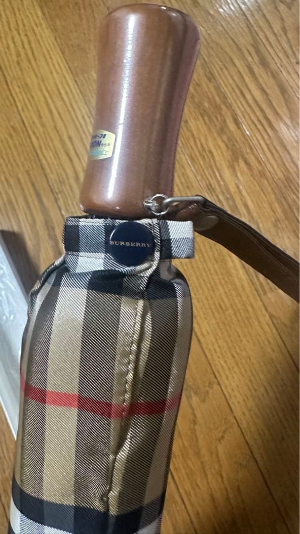 美品　BURBERRY チェック柄 折りたたみ傘