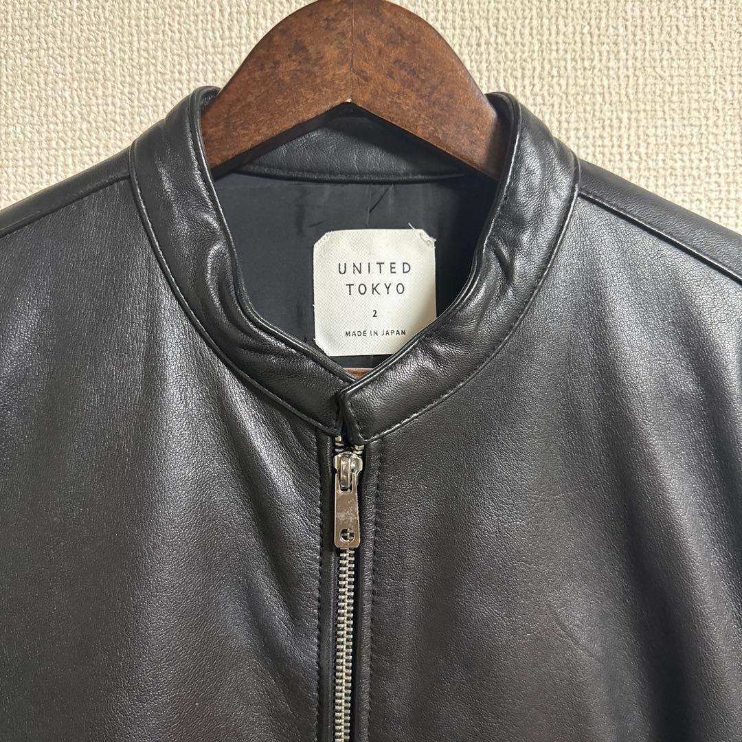 ゆ*さ様 UNITED TOKYO ブラックレザーシングルライダースジャケット
