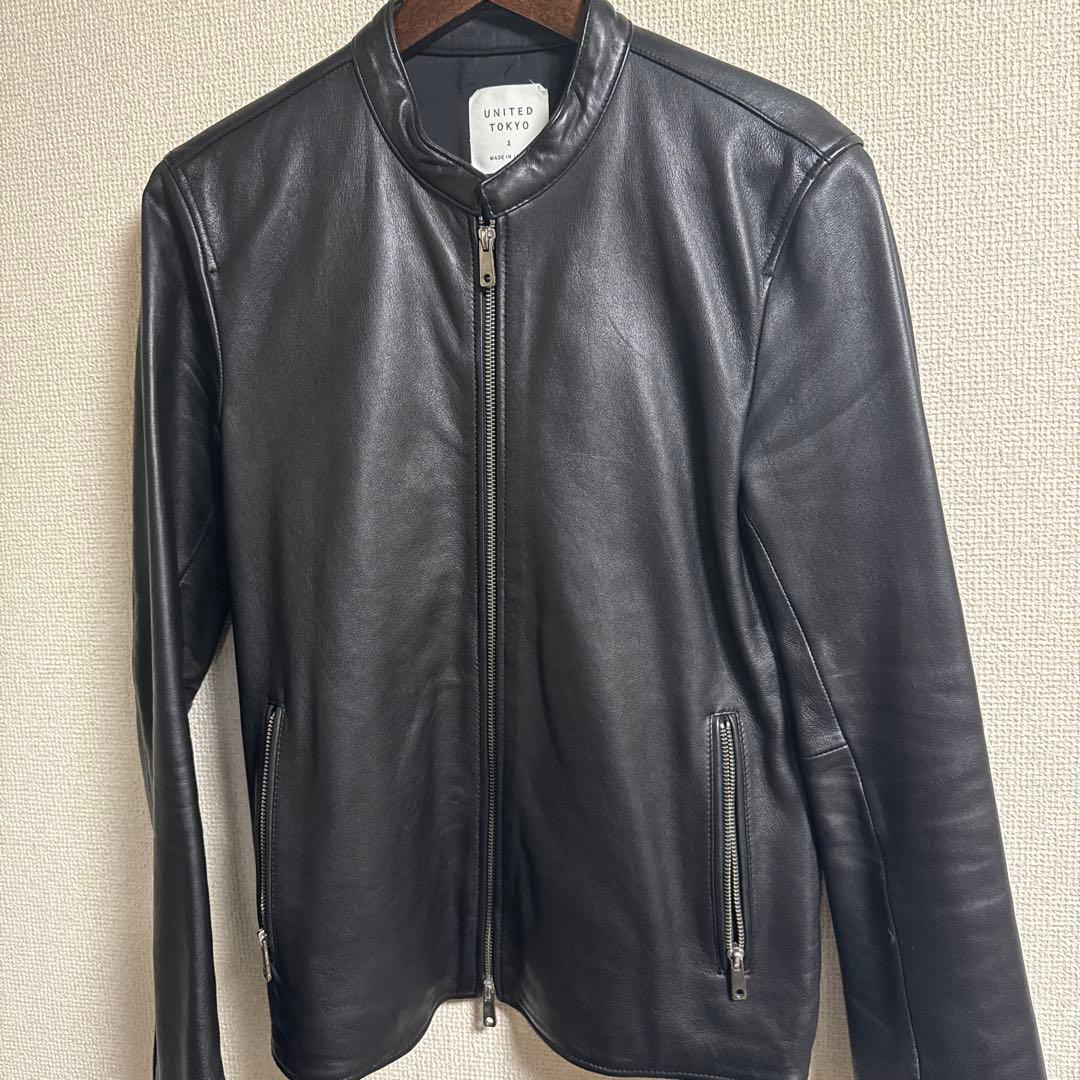 ゆ*さ様 UNITED TOKYO ブラックレザーシングルライダースジャケット
