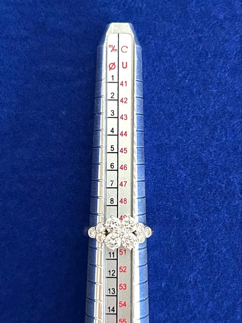 プラチナ900 Pt900 ダイヤモンド 1.48ct 6.28g 10号 指環