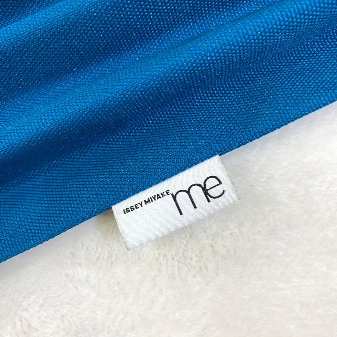 美品 イッセイミヤケ ISSEY セルリアンブルー トランク プリーツバッグ