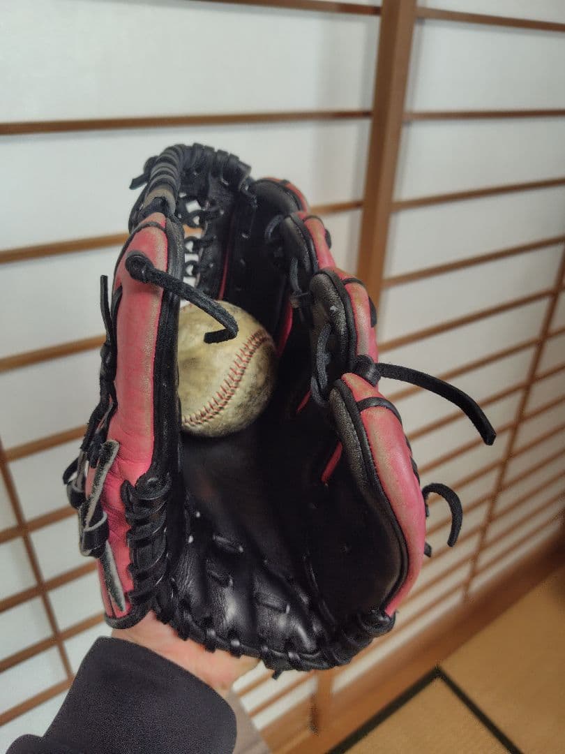もーすぐ春　ハイゴールド限定品　軟式グローブ オールラウンド用　ピンク/黒