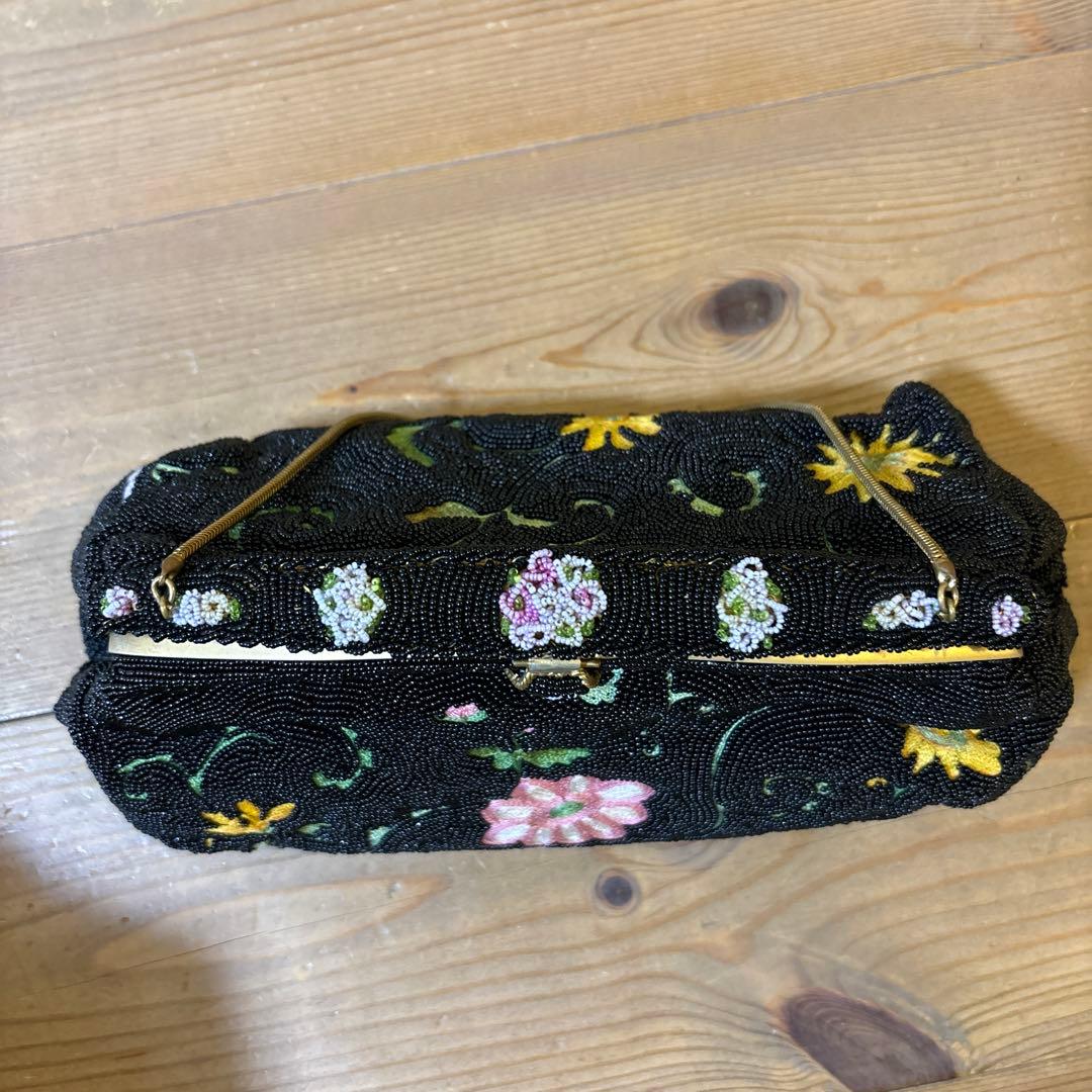 パーティバッグ フランス アンティーク 総ビーズ 刺繍