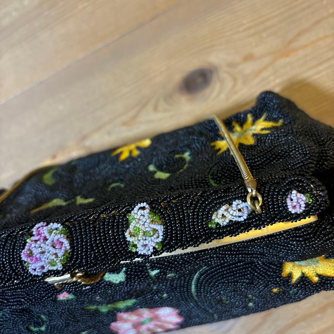 パーティバッグ フランス アンティーク 総ビーズ 刺繍